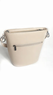 Borsa a tracolla secchiello beige