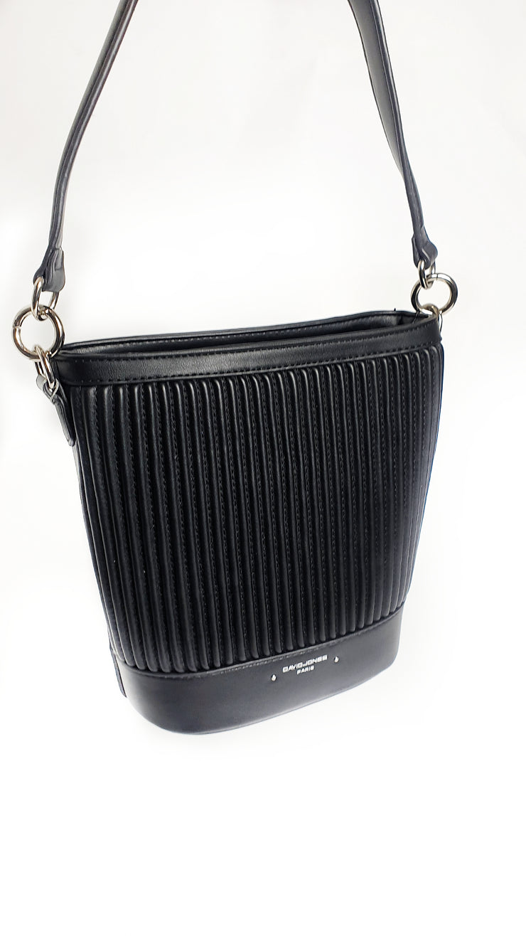 Borsa a tracolla secchiello nero