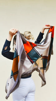 Foulard colorato con rombi