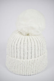 Cappello pompon paillettes