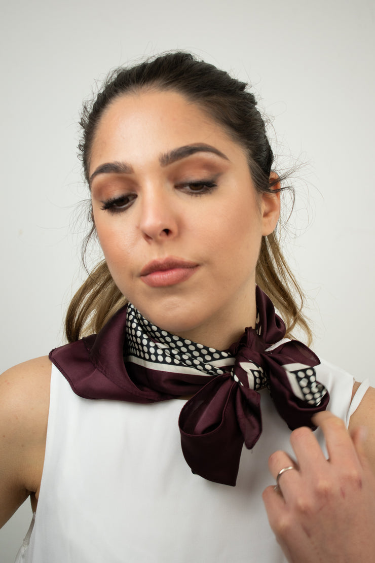 Foulard quadrato a pois
