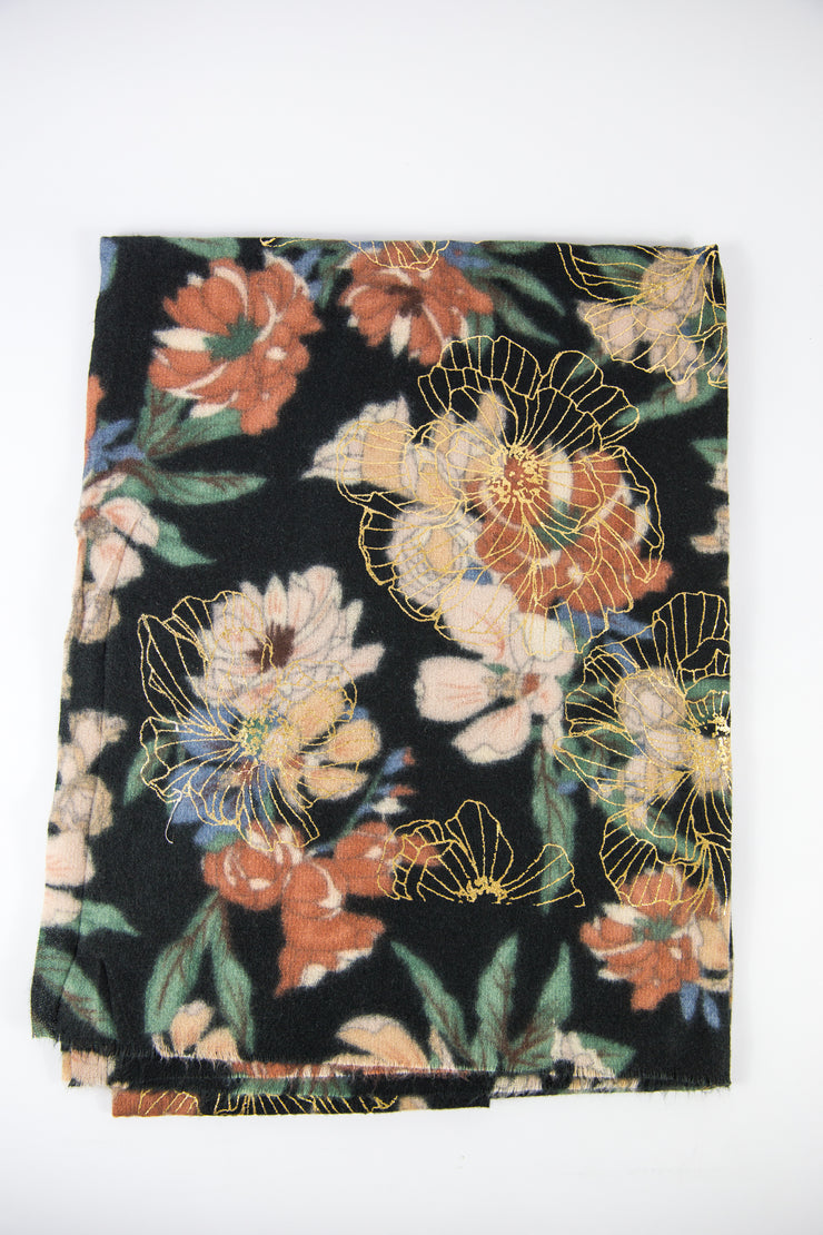 Sciarpa Fiori oro