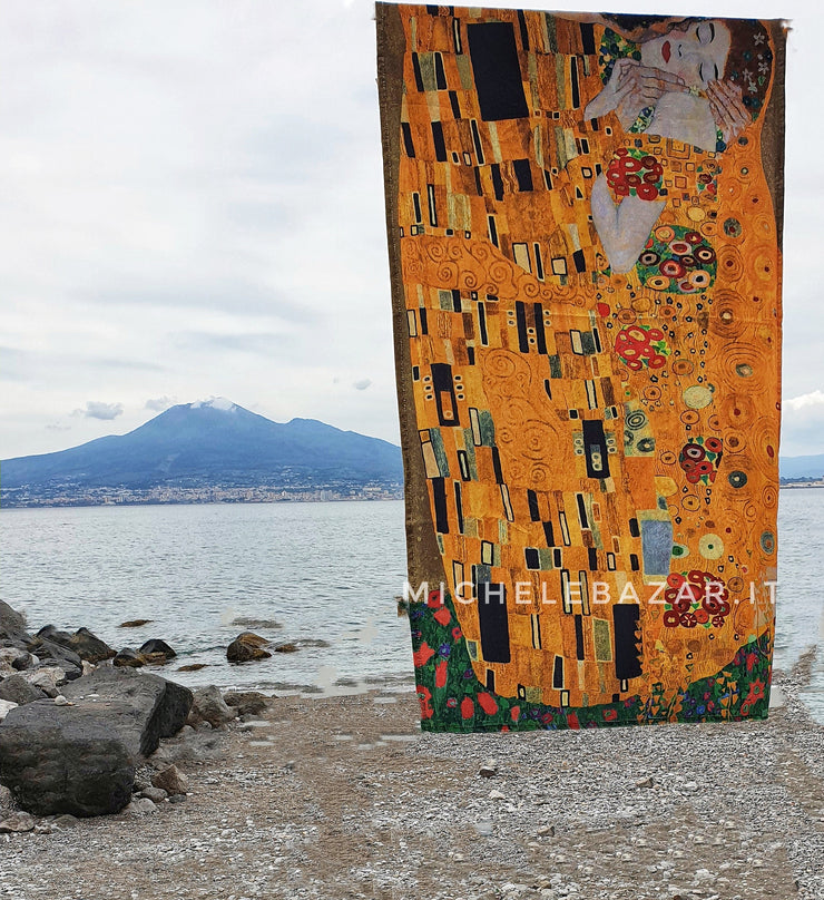 Telo mare Klimt "il bacio"